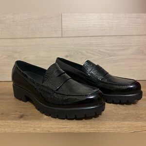 Ecco Modtray Leather Black Patent Leather. Size 10/10.5 USA EU 41.Super Shinny